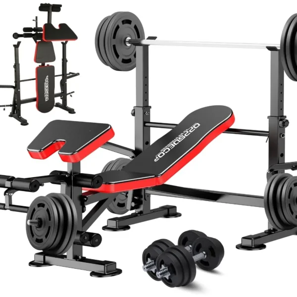 6-in-1 Weight Bench Set