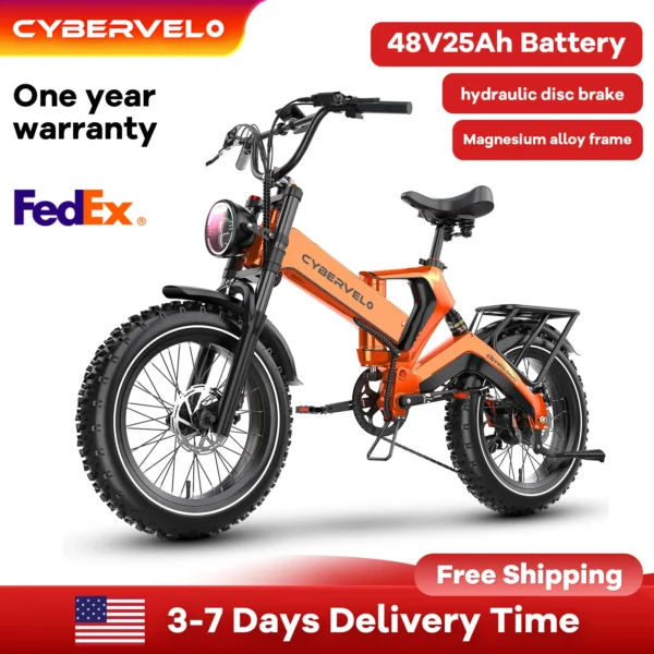 Cybervelo Foldable Fat Tire E-Bike