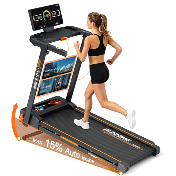 Auto-Incline Folding Treadmill