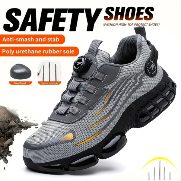 Breathable Slip-On Safety Shoes